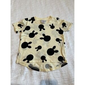 Beau Loves Pale Yellow Bunny Tshirt 6-12m